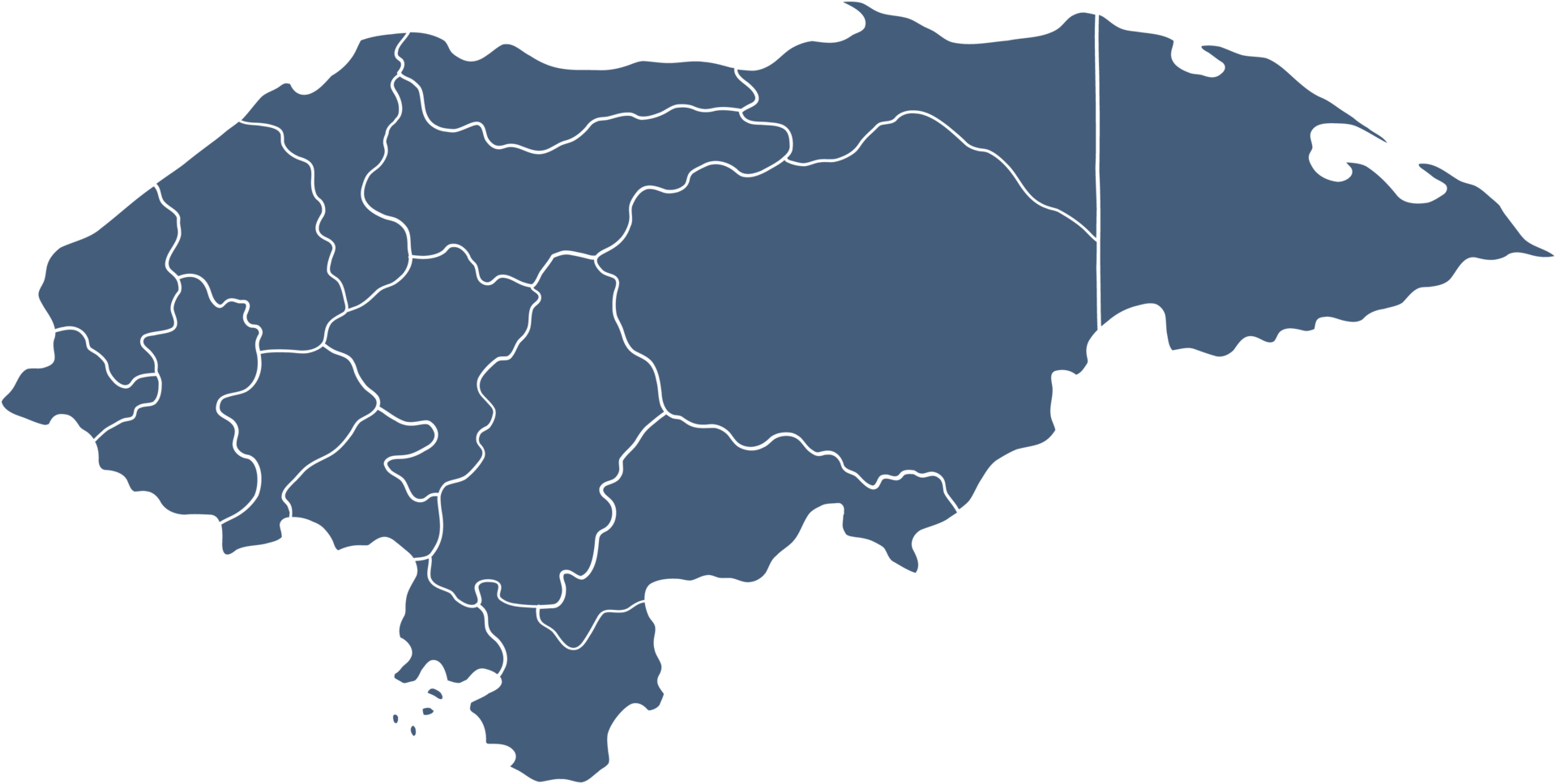 Mapa de cobertura ENCAEX en Honduras